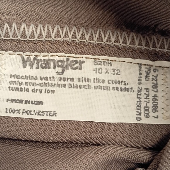 Wrangler Regular Fit 40x32 Birch Tan Straight Leg Mens Pants Made in USA - Picture 9 of 10